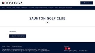 Saunton Golf Club - Kooyonga Golf Club