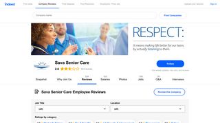 Working at Sava Senior Care: 141 Reviews about Pay & Benefits ...
