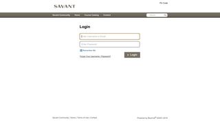 Savant University: Sign in