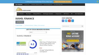 Sushil Finance Review for 2019 | Demat | Brokerage | Video Review
