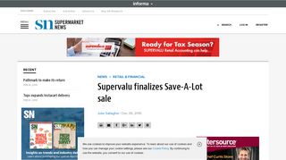 Supervalu finalizes Save-A-Lot sale | Supermarket News
