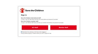 SCI Applications - Sign In - Save the Children International