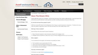 Avoid Foreclosure Ohio > Pre-Foreclosure > Save the Dream Ohio