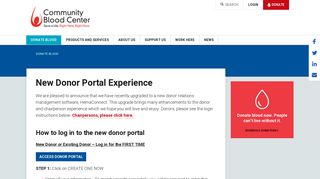 Community Blood Center - Donor Portal