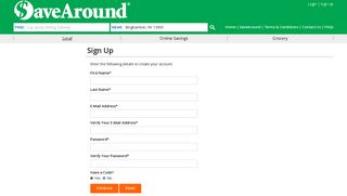 SaveAround Perks | Sign Up