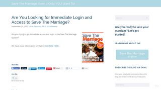 Are You Looking for Immediate Login and Access ... - Save The Marriage