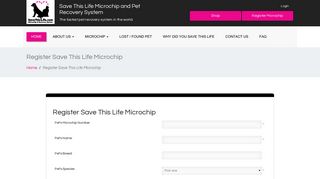 Pet Microchip Registration, Register Microchip | Save This Life