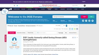 P2P: Saving Stream (AKA SavingStream) - MoneySavingExpert.com Forums