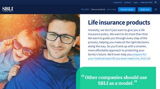 Term and Whole Life Insurance Products from SBLI