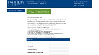 Policy Holder Registration - Welcome to SBLI USA Life Insurance ...