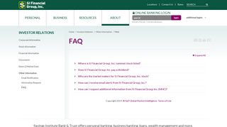 FAQ | Support CT, RI | Savings Institute - SI Financial Group, Inc.