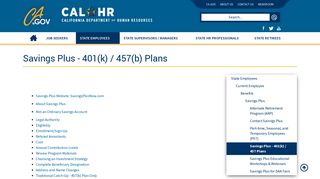 Savings Plus - 401(k) / 457(b) Plans - CalHR
