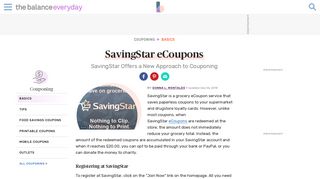 How to Start Saving with SavingStar eCoupons - The Balance Everyday