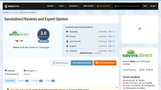 Savvisdirect Reviews & Expert Opinion - Jan 2019 - HostAdvice