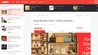 Savvy Benefits Card – £2500 credit line | Great British Reviews