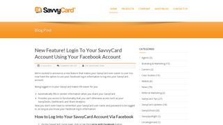 SavvyCard New Feature! Login To Your SavvyCard Account Using ...