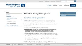 SAVVY Money Management - Morrill & Janes Bank