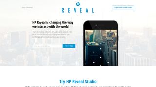 HP Reveal - Landing Page