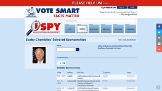 Saxby Chambliss' Selected Sponsorships - The Voter's Self Defense ...