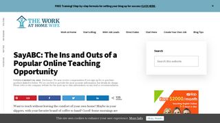 SayABC: The Ins and Outs of a Popular Online Teaching Opportunity