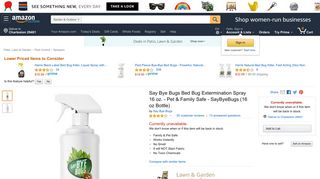 Amazon.com : Say Bye Bugs Bed Bug Extermination Spray 16 oz ...