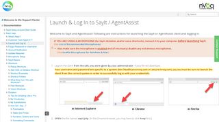 SayIt Help: Launch and Log In - SayIt Support Center