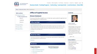 Office of Capital Access | The U.S. Small Business Administration ...