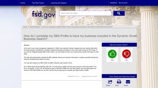 How do I complete my SBA Profile to have my business included in the ...