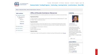 Disaster Loan Payments - Small Business Administration