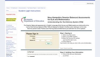 Student Login Instructions - SBAC - Google Sites