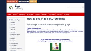 How to Log in to SBAC-Students | Nye