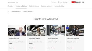 Tickets for Switzerland | SBB