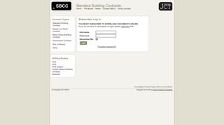 SBCC - Standard building contracts :: : Login