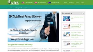 Sbcglobal Password Recovery | Number |~1-877-203-8865 ...