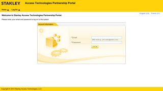 SBD Login - Stanley Access Technologies Partnership Portal