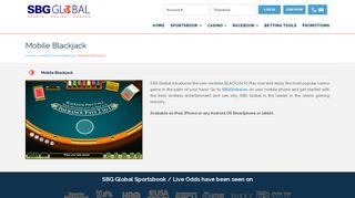 Mobile Blackjack - SBG Global