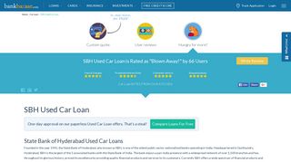 SBH Used Car Loan Online - BankBazaar
