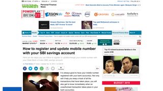 SBI Mobile Number Registration Online: How to register and update ...