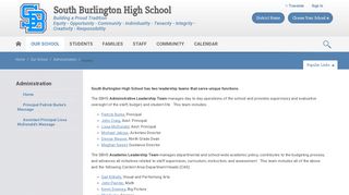Administration / Home - South Burlington School District