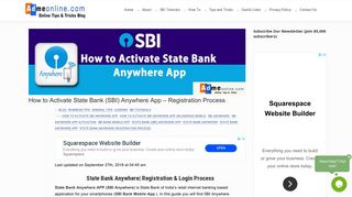 How to activate State Bank Anywhere App On Android Mobile | SBI ...