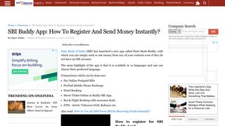 SBI Buddy App: How To Register And Send Money ... - Goodreturns
