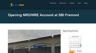 Opening NRO/NRE Account at SBI Fremont - Sanjiv Gupta CPA
