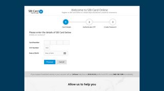 Account Access - Login, Register, Reset Your Account | SBI Card