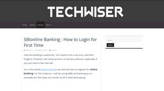 SBIonline Banking : How to Login for First Time | TechWiser