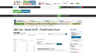 SBI Life - Smart ULIP - FlexiProtect Fund - Moneycontrol