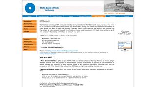 NRI Account - State Bank Of India