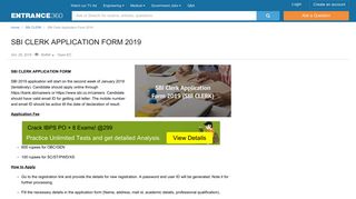 SBI Clerk Application Form 2019 - Apply Online at sbi.co.in