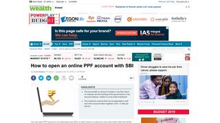 How to open an online PPF account with SBI - The Economic Times
