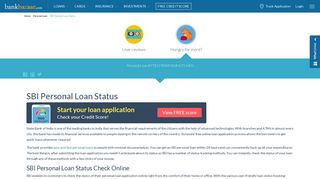 SBI Personal Loan Status - Enquiry SBI Application Status Online