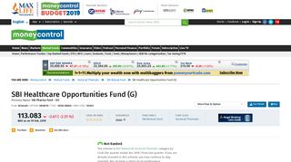 SBI Healthcare Opportunities Fund (G) [118.974] | SBI Mutual Fund ...